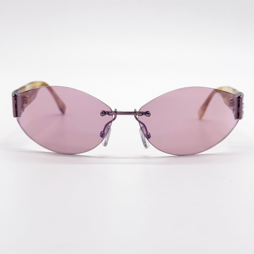 NEW FENDI FE40159U 74Z SUNGLASSES WOMEN OVAL PINK GOLD - Picture 3 of 9